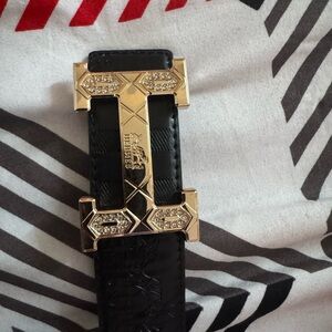 Luxury Black and Gold Belt